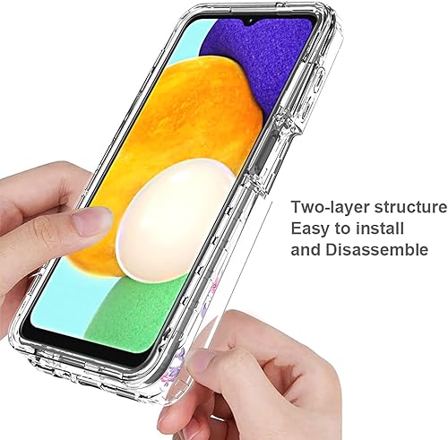 Miniatura 4 de Funda para Galaxy A13 5G, para Samsung A13 5G con protector de pantalla de vidrio templado, suave 360 cuerpo completo, a prueba de golpes, híbrida,