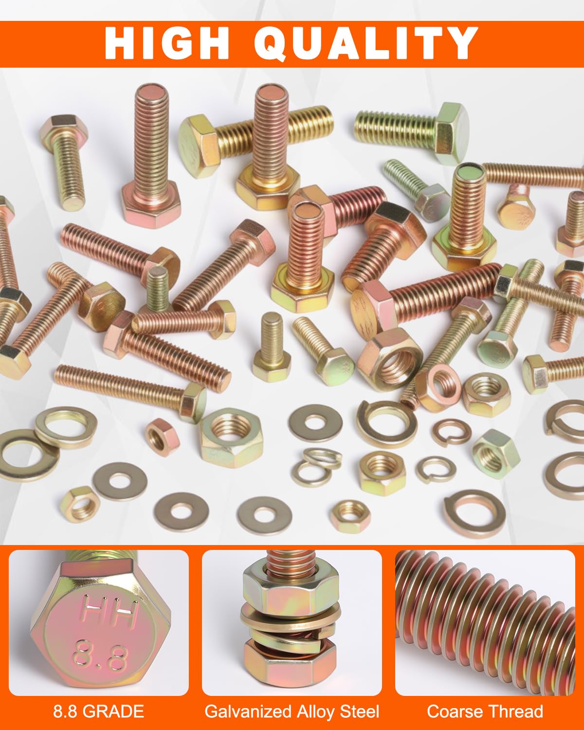 Metric Bolt Assortment Kit - 1500 Pieces -4
