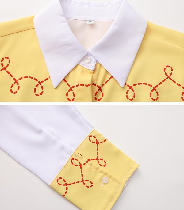 xianhsuxo 4PC Women's Adult Girls Cowgirl Costume Shirt Hair Bowtie Set Cosplay Outfit Cosplay (L) by xianhsuxo - Used condition - Image 7