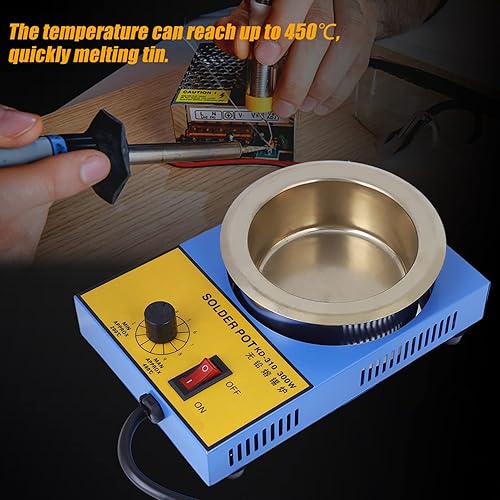 Miniatura 6 de Hilitand 3.937 in Soldadura Pot Soldadura Desoldadura Baño Placa 28.22 oz Capacidad AC110V 300W (US Plug110V)