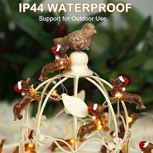 Miniatura 4 de KAiSnova Luz de Cadena de Perro Salchicha 3.05m 30 LEDs Luz de Navidad de Perro Salchicha con Control Remoto y Temporizador Luz de Perro Salchicha