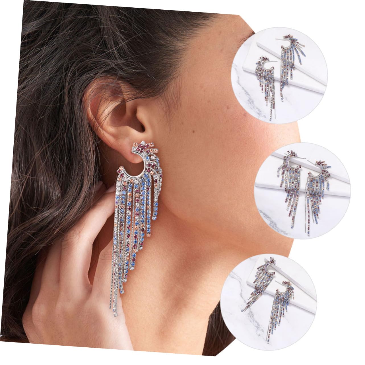 5pares Pendientes De Borlas Coloridos De Imitación Para Mujer Joyería De Declaración Elegante y Ocasiones Especiales