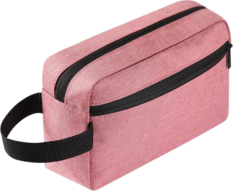 Necessaire de viagem Icramsy com zíper, rosa-escuro