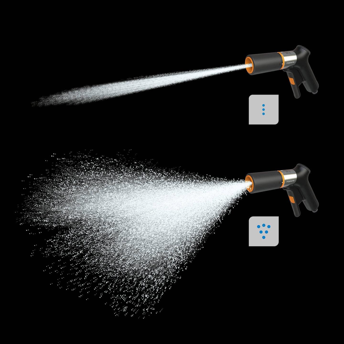 Fiskars 1067193 FC Spray Gun, Adjustable, Front Operation, Black/Orange