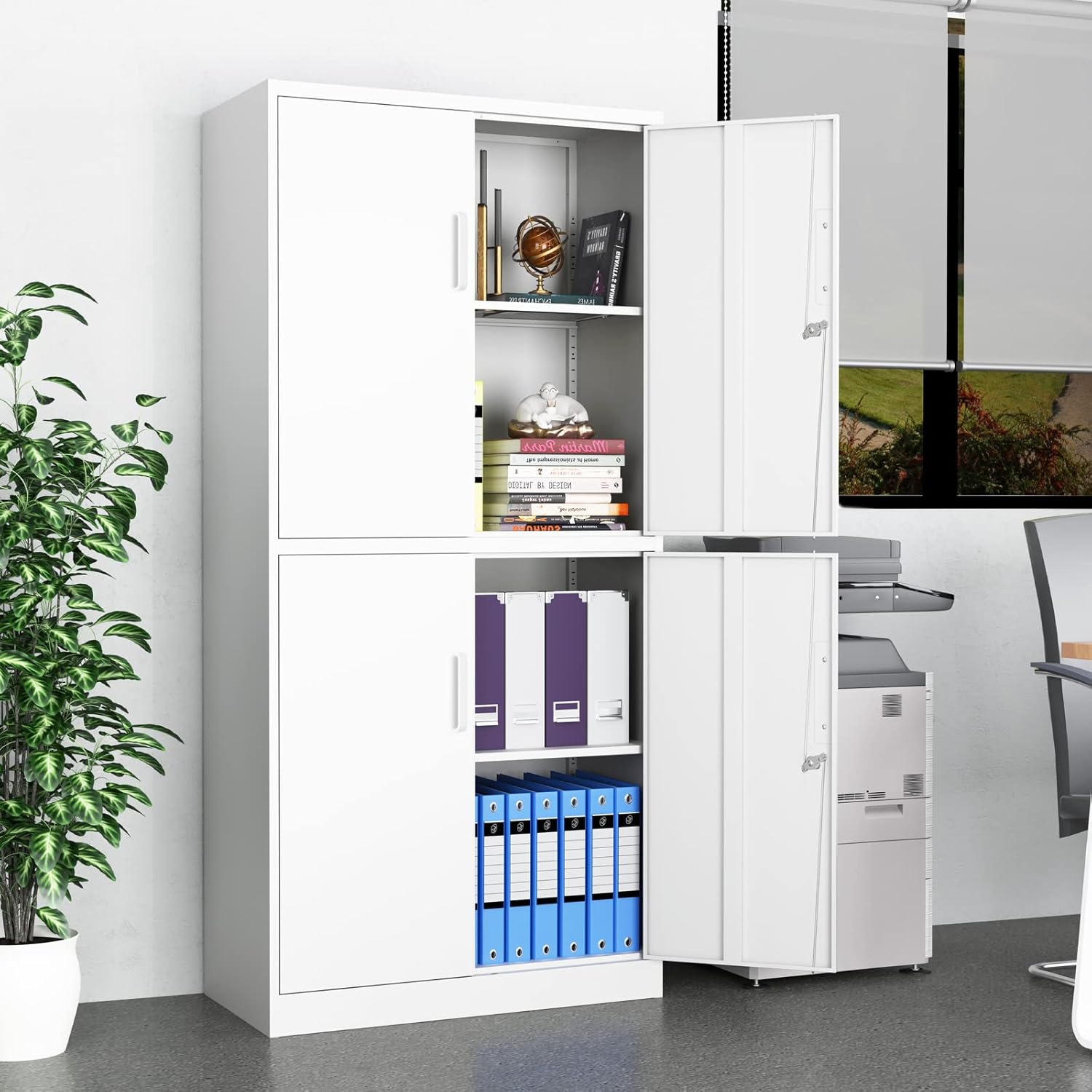 Buy 71 Tall Metal Storage with 4 Locking Doors and 2 Adjustable