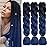 AFNOTE Ombre Dark Blue Braiding Hair Extensions 24 Inch 3 Packs Synthetic Jumbo Braiding Hair High Temperature Twist Crochet Braids Hair for Women (B20)
