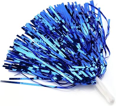 SPYMINNPOO Cheerleading Pom Poms, Sports Pompoms Cheer Cheerleading Poms with Handle for Team Spirit Sports Dance Cheering Blue, SPYMINNPOOdayo9cu8sw-03