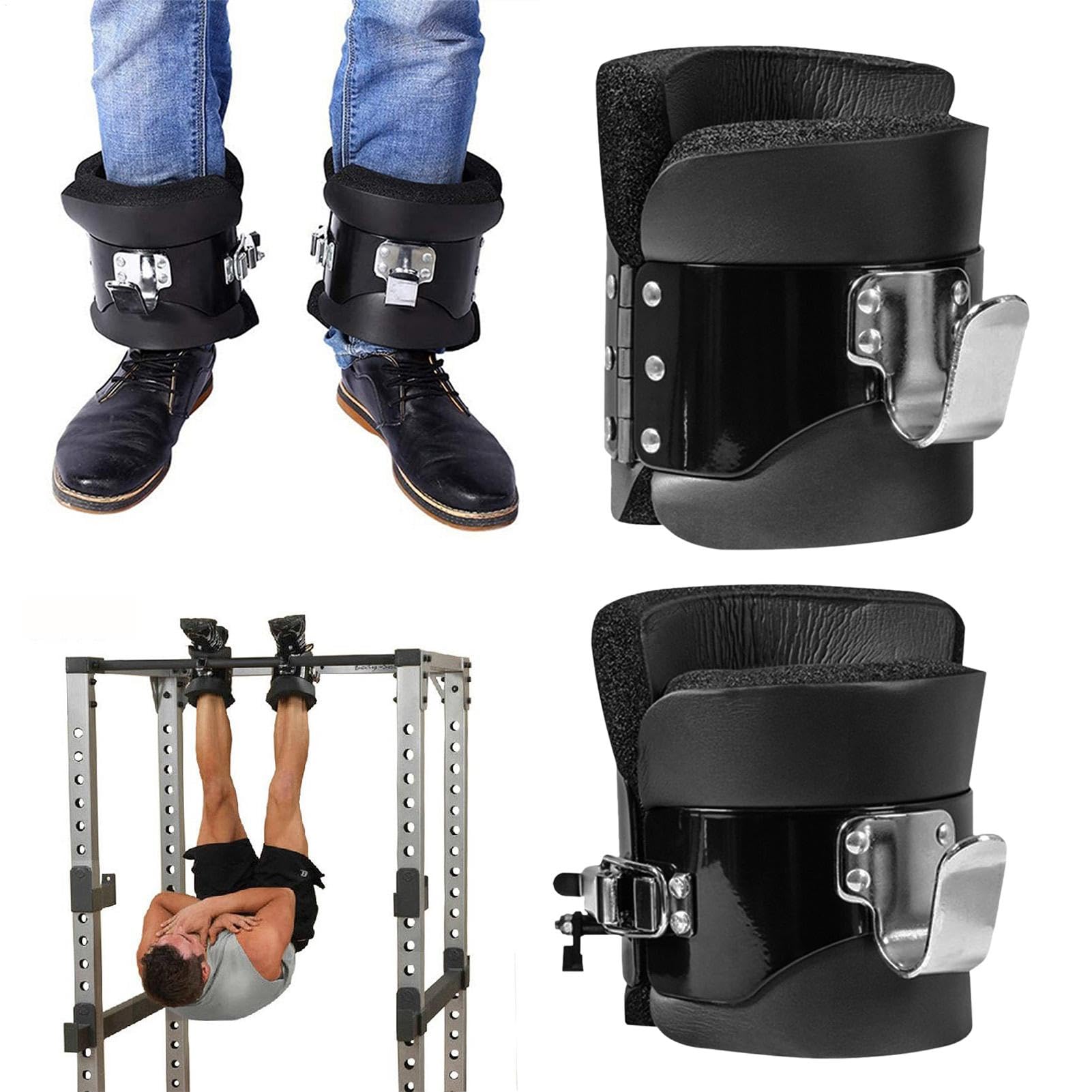 Botas colgantes para dominadas - Botas para colgar con inversión, botas de inversión para entrenamiento por gravedad | Botas de aumento de altura invertida, botas de gravedad para ejercicios de alivio