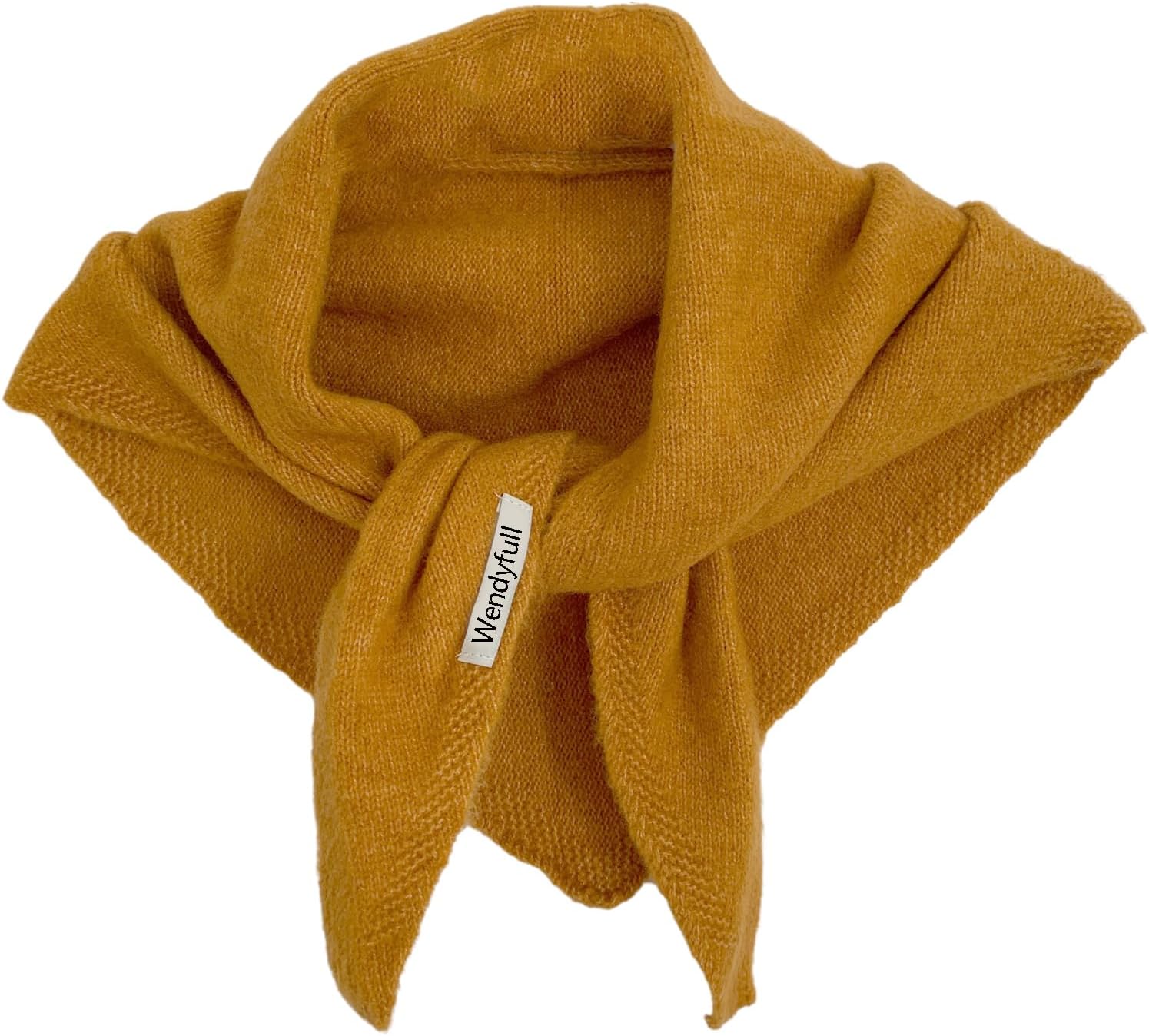 Triangle Scarf for Women Knitted Wool Headscarf Cashmere Feel Y2K Downtown Girl Aes...