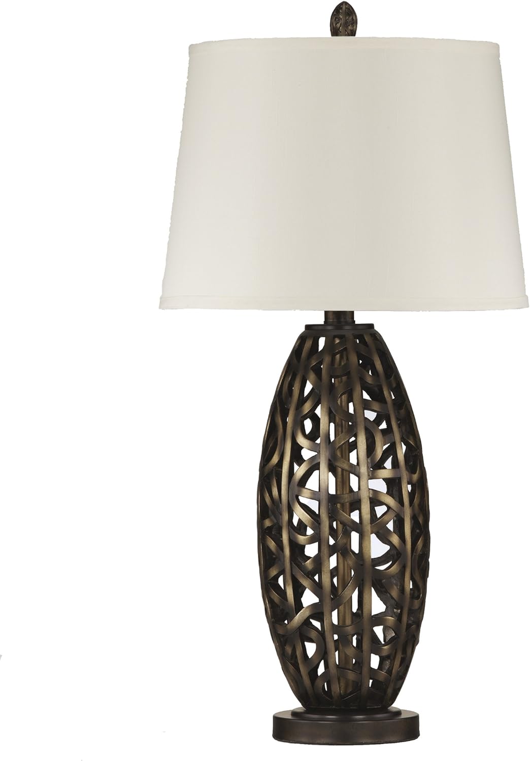 Ashley L286924 Norah Table Lamp in Antique Gold Finish, Set of 2 Household Lamp Sets