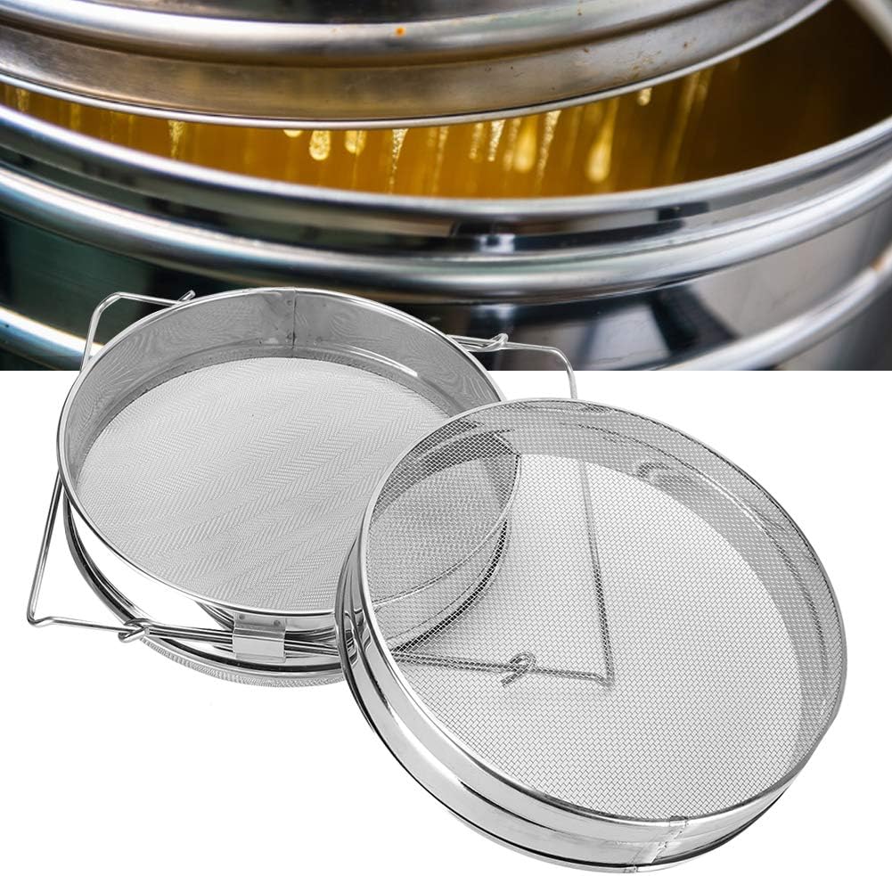 Honey Strainer Double Sieve Stainless Steel Beekeeping Tool Accessory
