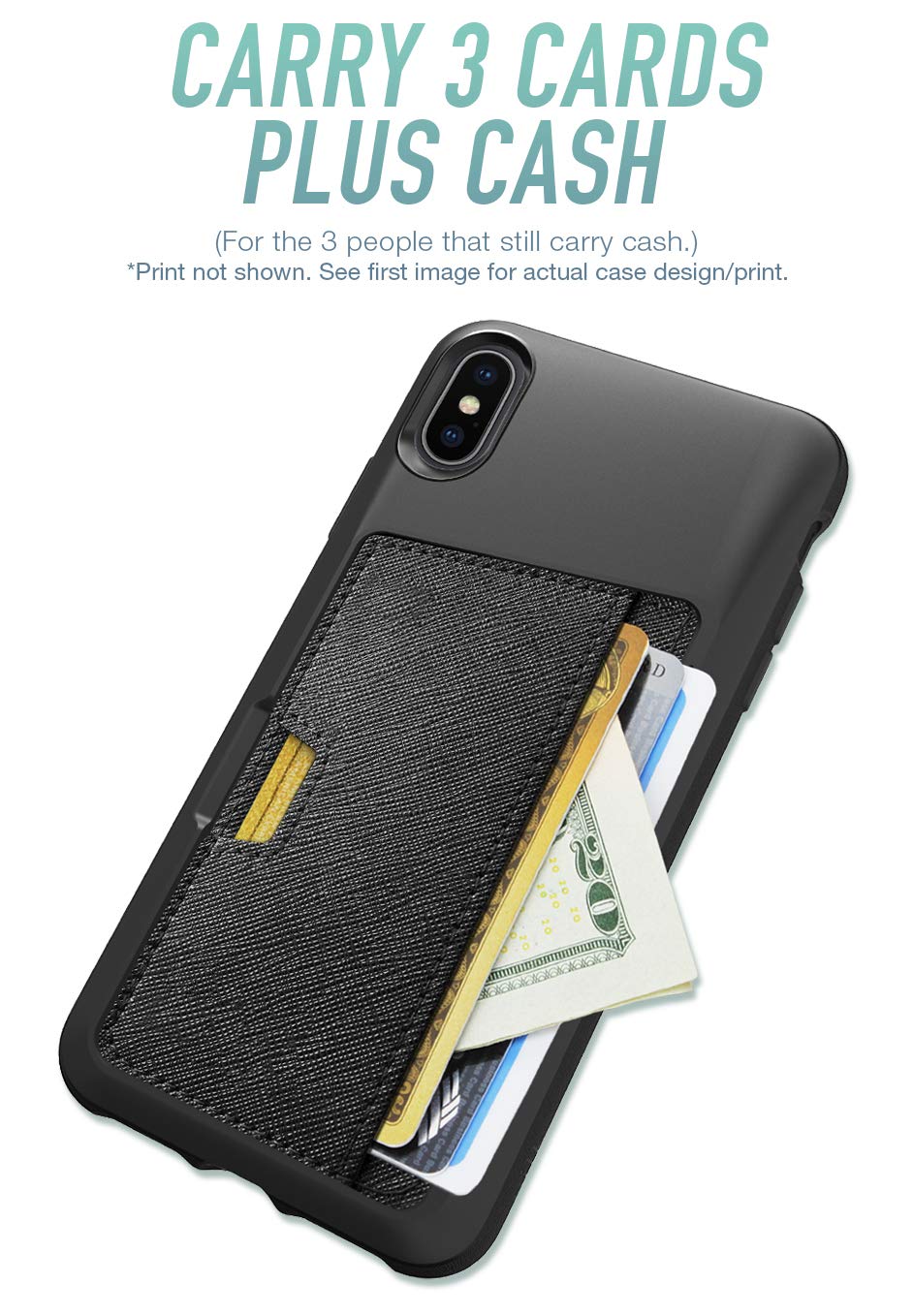 Smartish - But First, Wine - iPhone Xs Max Wallet Case - Wallet Slayer Vol 2 [Slim + Protective Kickstand] Credit Card Holder - Fits iPhone Xs Max