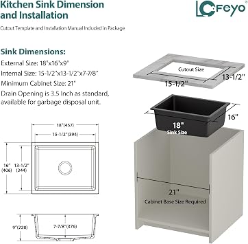 Black Undermount Kitchen Sink 18