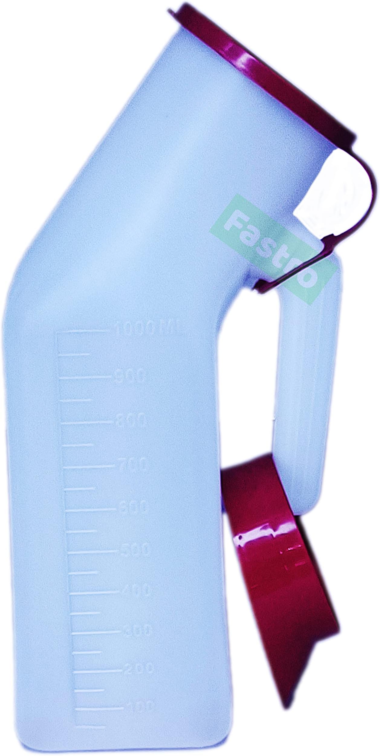 1000 ML Portable Urine Pot with Cap | Polypropylene Safe Medical Grade Plastic Pee Urine Collector for Male, Female & Bedridden Patient Adults