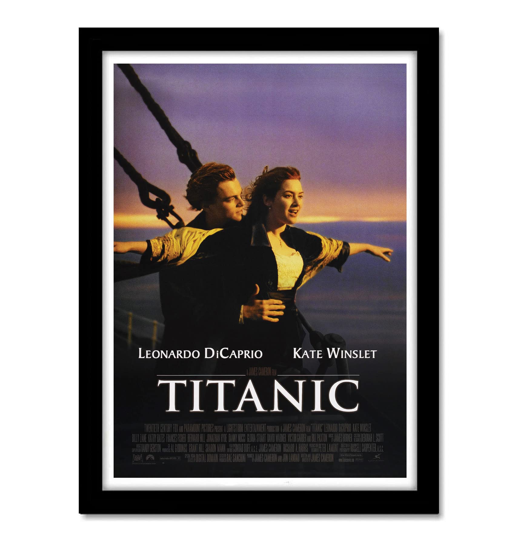 Good Hope Titanic Movie framed Poster 10x13 Inch Wall Art | Classic Leonardo & Kate Winslet Film Print | Vintage1997 Hollywood Movie | Decor for Home, Office, living Room, bedroom, wallpaper, sticker