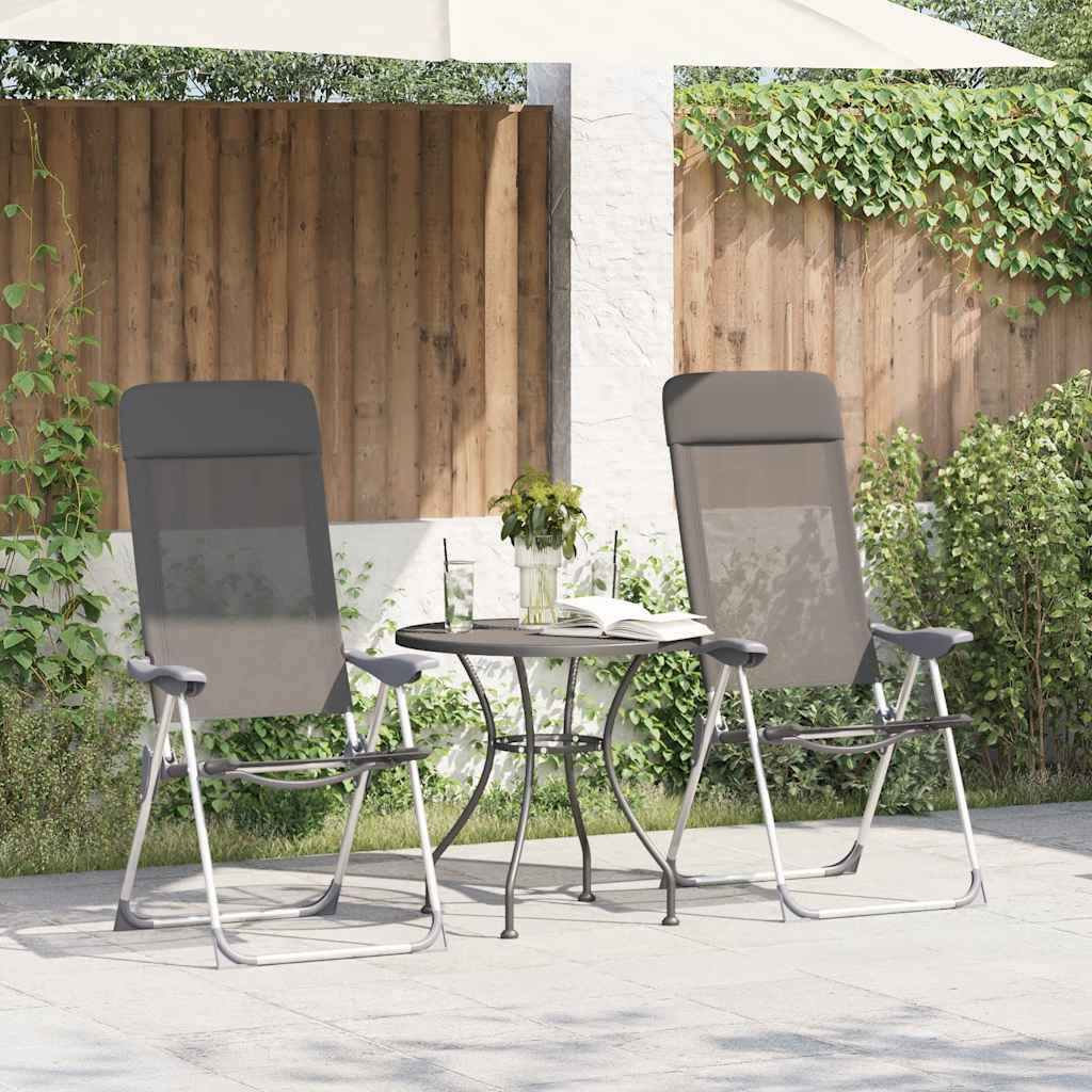 Set di 2 sedie da campeggio pieghevoli, in alluminio, per esterni, giardino, spiaggia, campeggio, con schienale regolabile e poggiatesta imbottito, per viaggi, pesca, picnic e trekking
