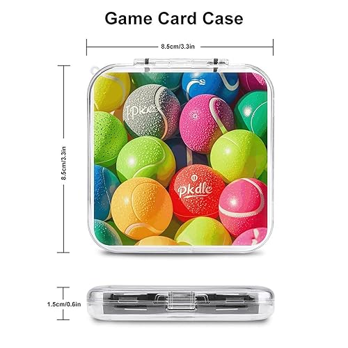 Miniatura 2 de Pickleball Balls Colors Switch Game Case Switch Game Holder Cartridge Case Storage 12 Games & 2 Micro Sd Card Slots, Travel Carry Cases, Portable
