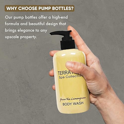 Miniatura 5 de Terra Pure Spa Collection Set de Amenidades Set, 10.14oz. Bombas (1 de cada uno) Champú, acondicionador, lavado de manoscuerpo y loción