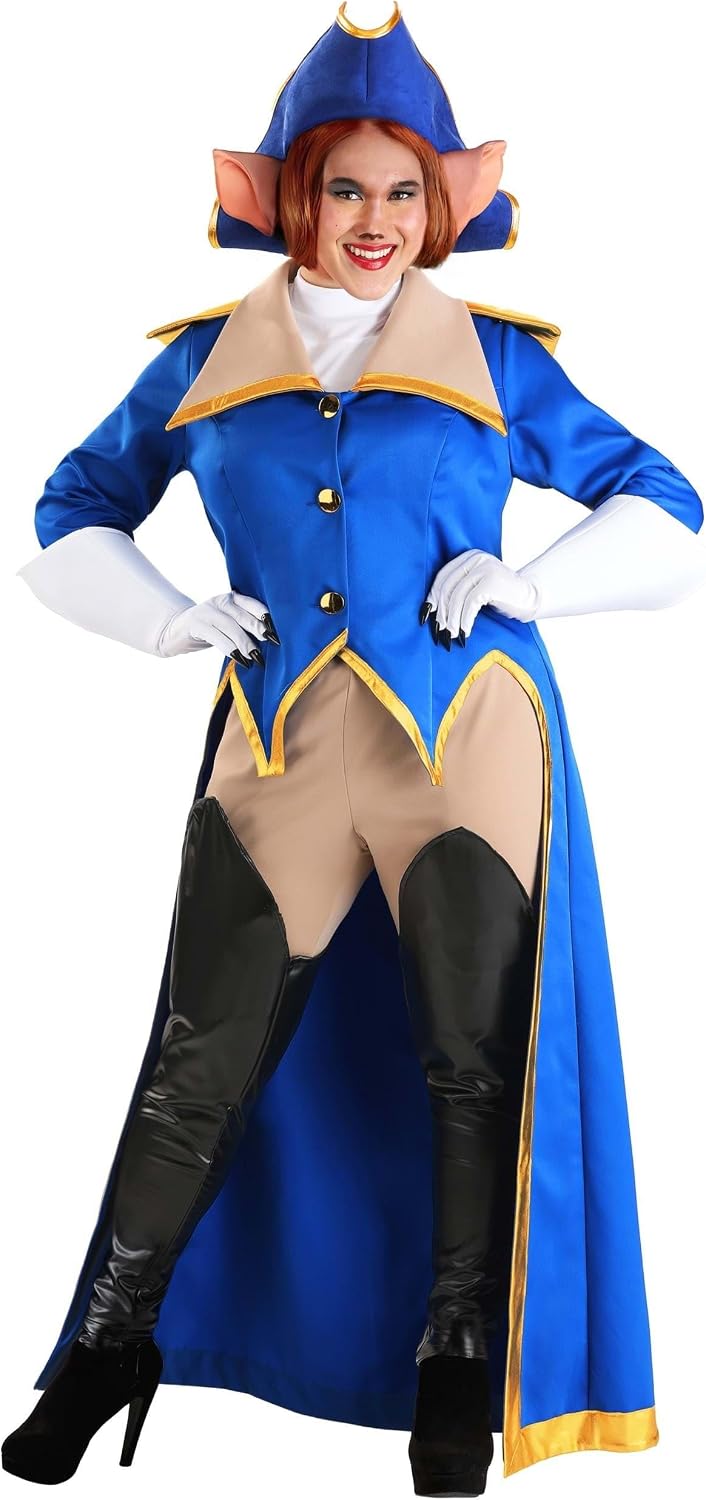 Plus Size Captain Amelia Costume for Women, Disney Adult Costumes Treasure Planet Spaceship Uniform