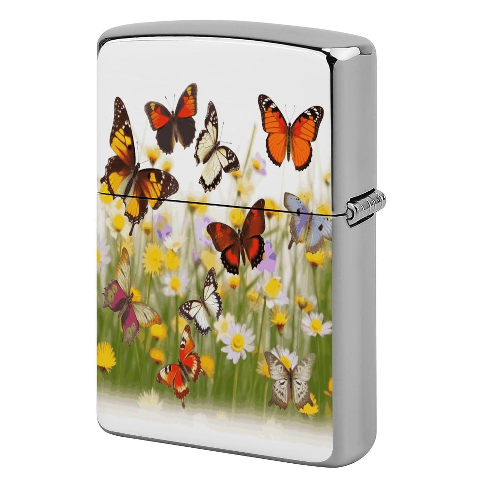 Btcowzrv Style Group Of Butterflies Metal Lighter Case Sleeve Cover Holder