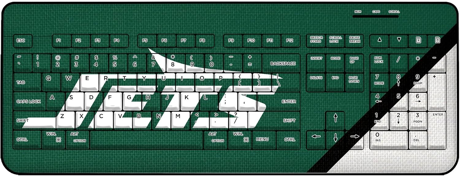 New York Jets Diagonal Stripe Wireless Keyboard