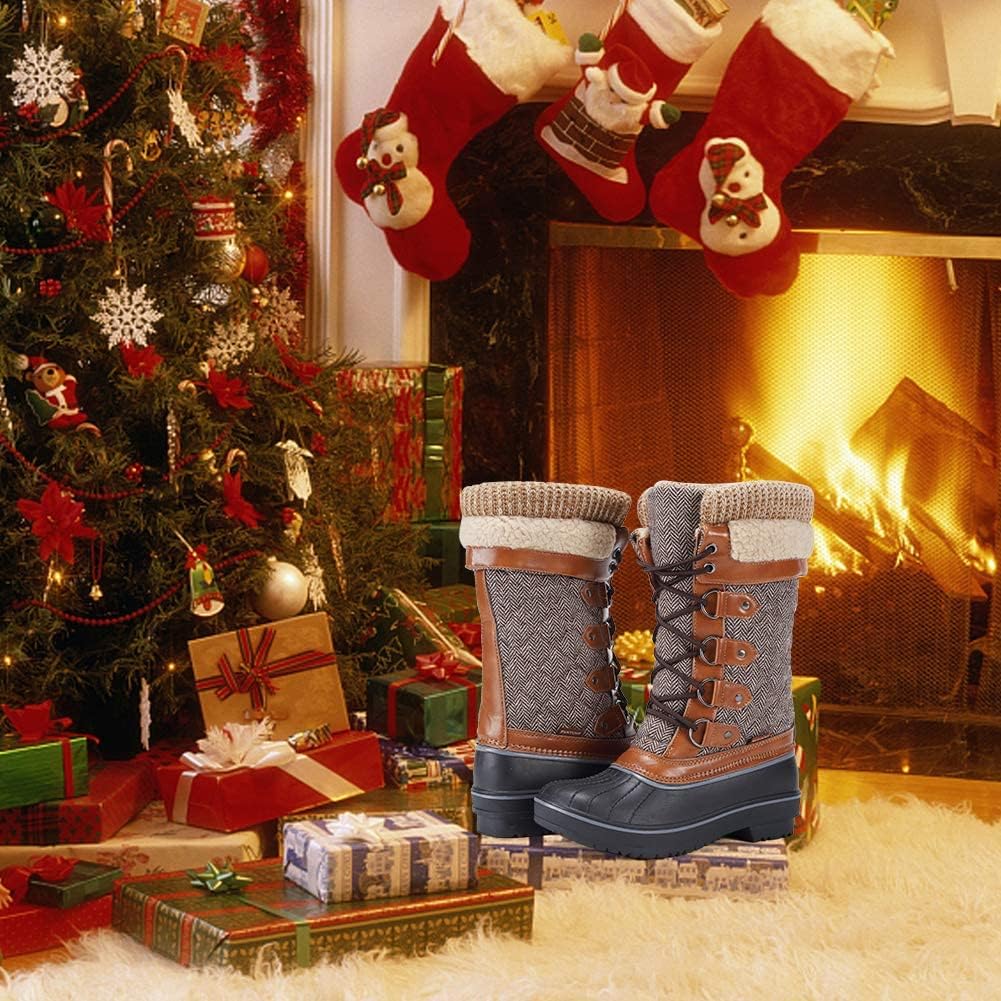 FANTURE Women's Winter Snow Boots Waterproof