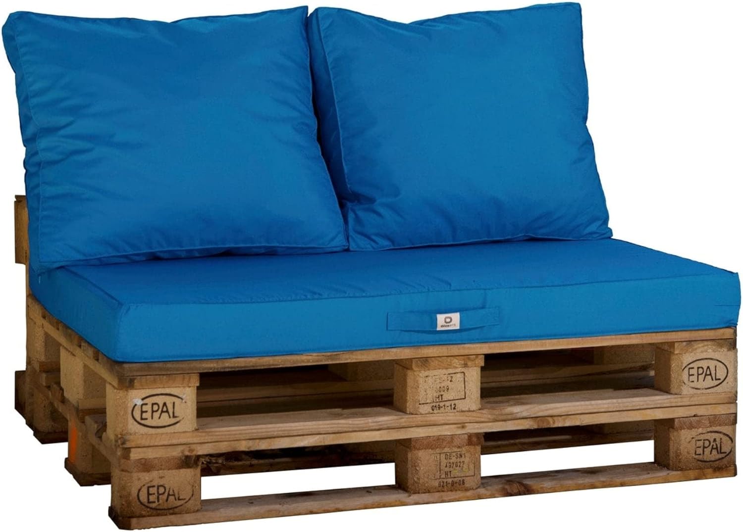 deco arts Coussins de Palette Déhoussables - Matelas Assise + Dossier