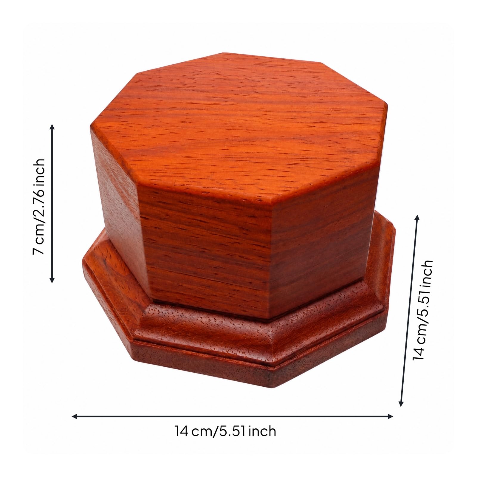 mit achteckig Basis gestuft Figurensockel Massiv Präsentationsständ für Samml, Tischdeko , 12x12