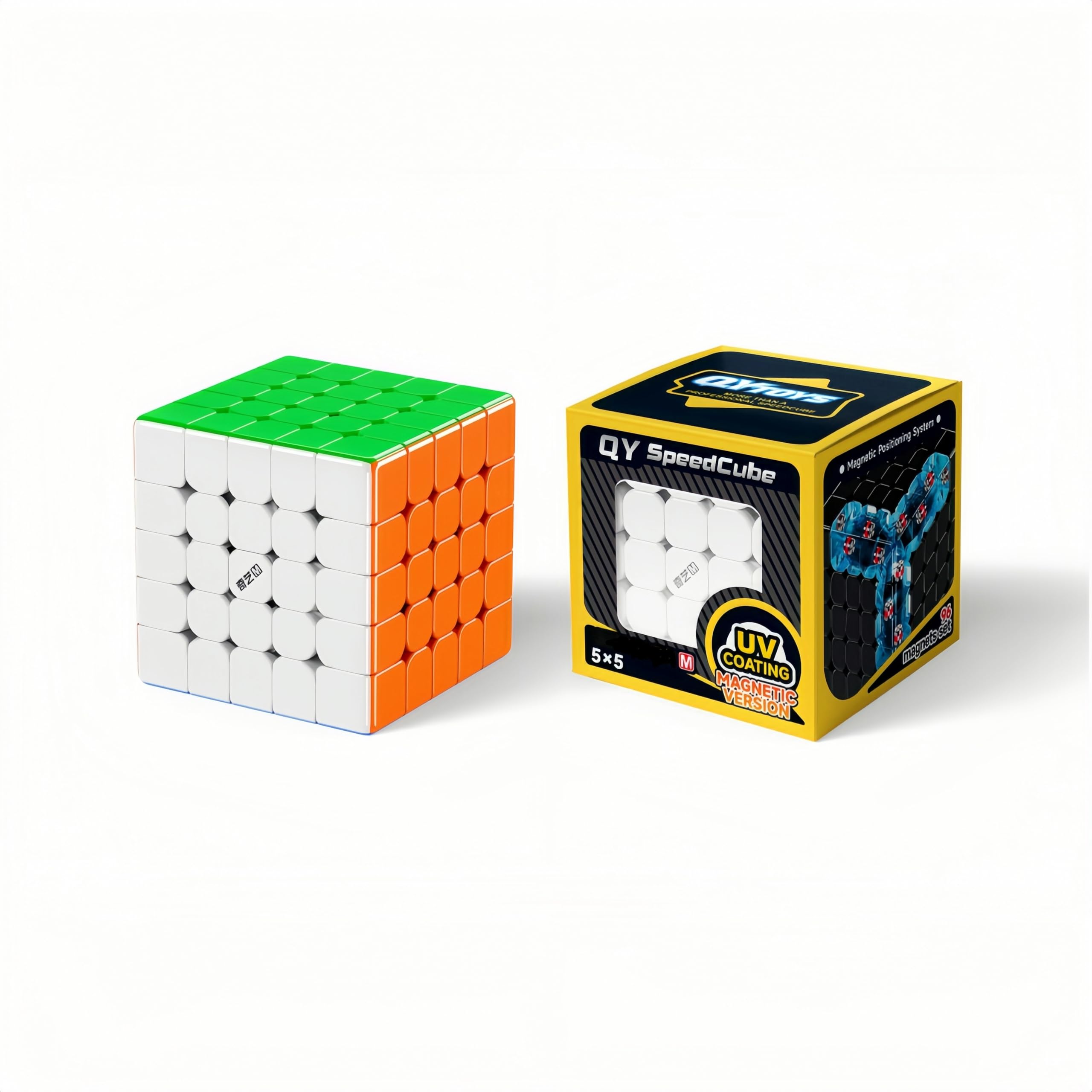 Magnetic Speed Cube 5x5 UV Coating Stickerless 59 mm Puzzle Cube 5x5x5 Smooth, Fast, for All Skill Levels