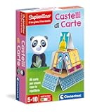 Clementoni 16241, Sapientino, Castelli di Carte, Educational Game 6 Years with Illustrated Tiles, Children's Playing Cards to Create Balanced Castles, Made in Italy
