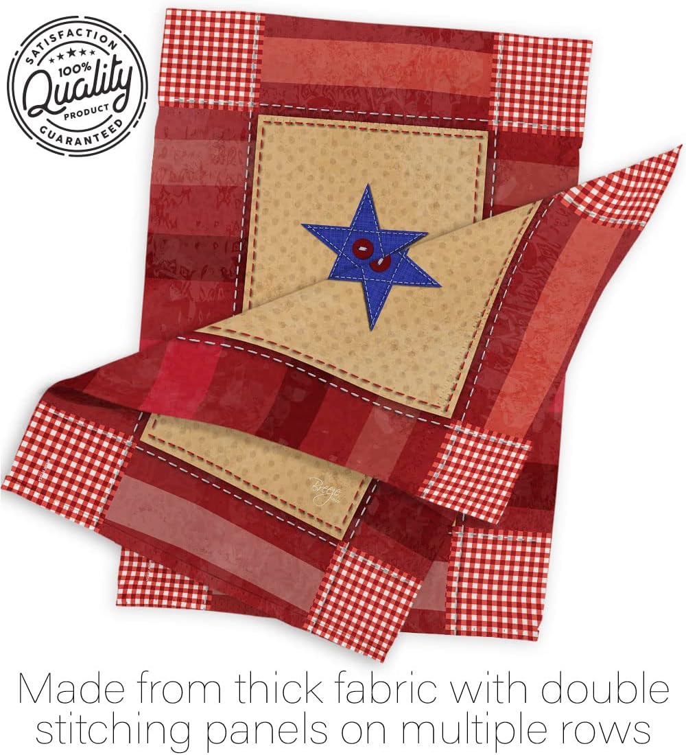 Breeze Decor G158069 Two Star Service Americana Military Impressions Decorative Vertical Garden Flag 13" x 18.5" Printed in USA Multi-Color