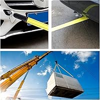 Vista 6 de Correas de cabrestante de 2 pulgadas y 7 pies, correas de cabrestante de 13,000 libras con ojos reforzados, correas de remolque de recuperación