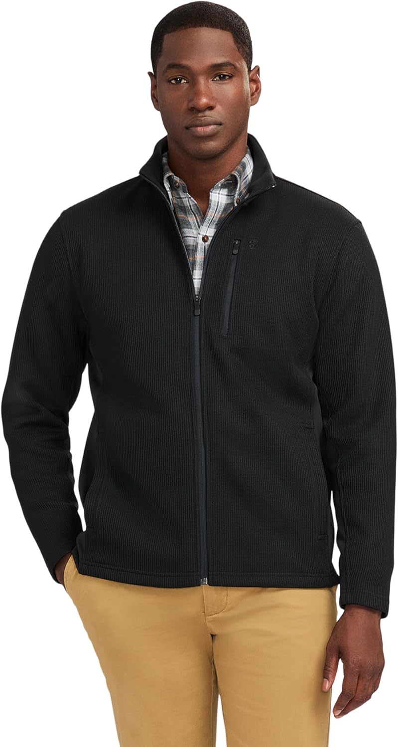 IZOD Mens Shaker Fleece Full Zip Jacket