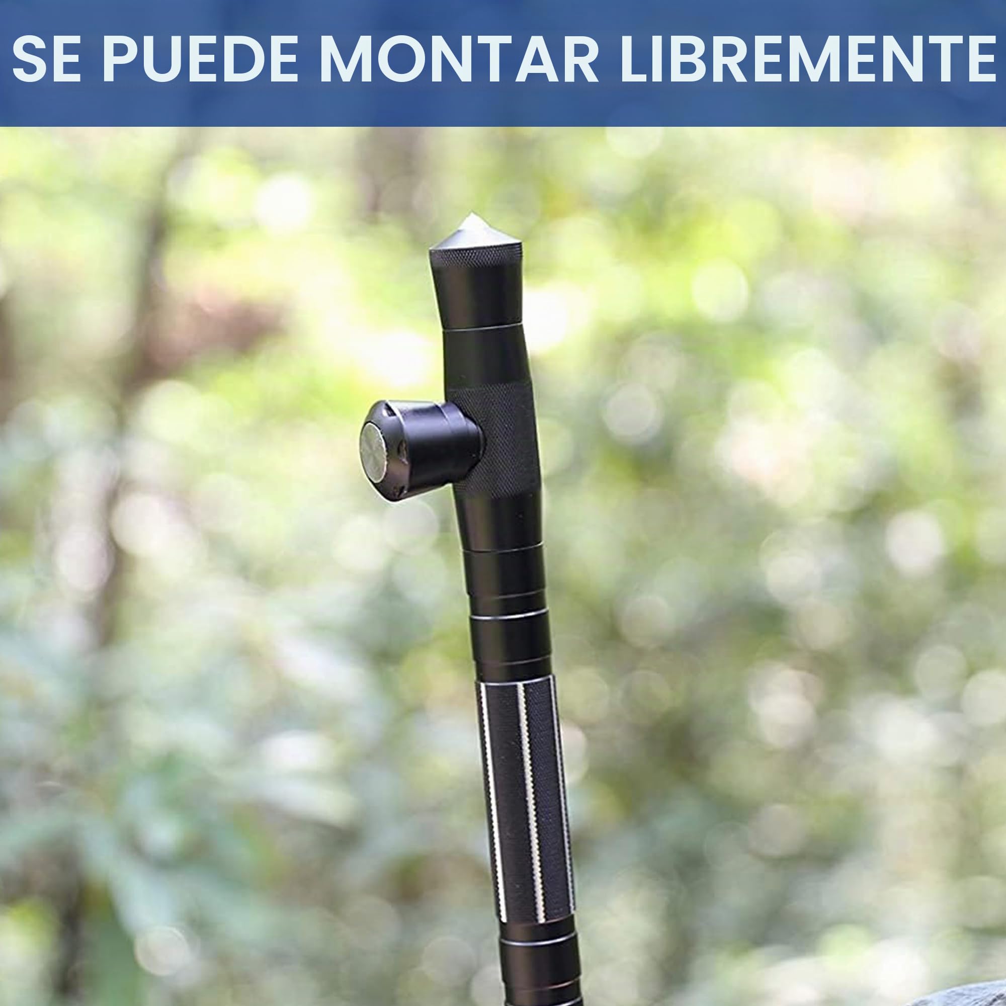 aiGear 5 Tubo Bastones de Senderismo Ajustable CNC Aluminio | Ligero y Resistente Palos Senderismo, Bastoncini con Bolsa de Almacenamiento, para Camping Montañismo Mochila Alpinismo Trail