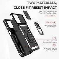 Vista 8 de Funda para Motorola Moto G Power 5G con cubierta deslizante para cámara, protector de pantalla HD [prueba de caídas de grado militar] Soporte