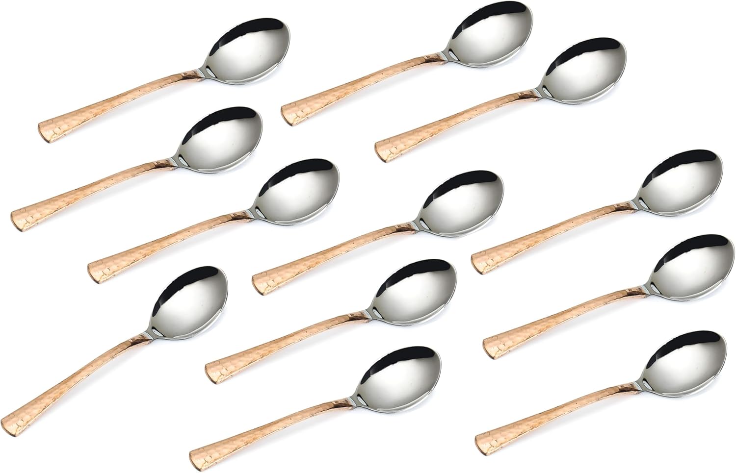 Steel Copper Tea Spoon, Flatware, Tableware Home Hotel Restaurant Set of 12