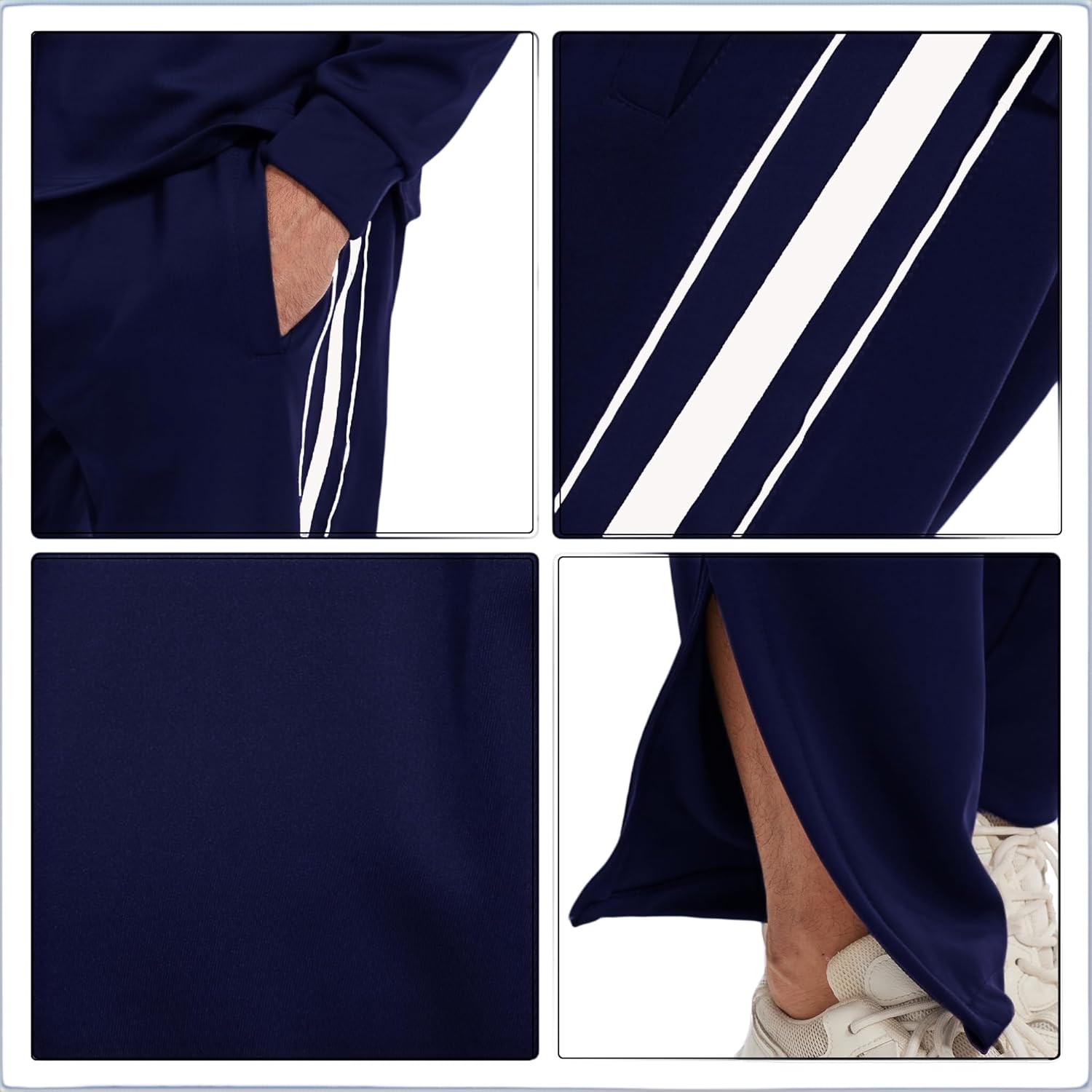 Men's Tracksuits Sweatsuits 2 Piece Casual Sweat Jogging Suit Set Athletic Full Zip Hoodies and Sweatpant Outfits - Image 5