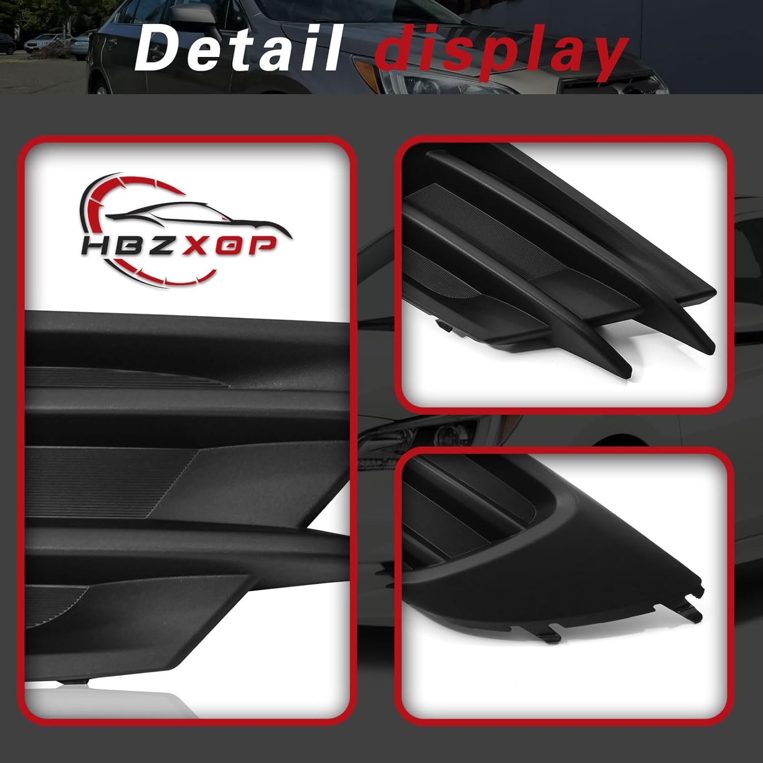 Fog Light Bezel Covers Compatible with 2015-2017 Subaru Legacy (without foglights) 1 Pair Fog Light Bezel Left & Right Side