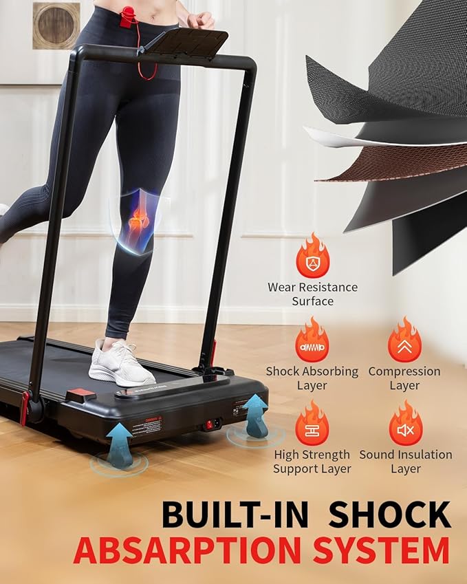 Caminadora Eléctrica Plegable 2.5 hp con Inclinación Negra miniatura 4