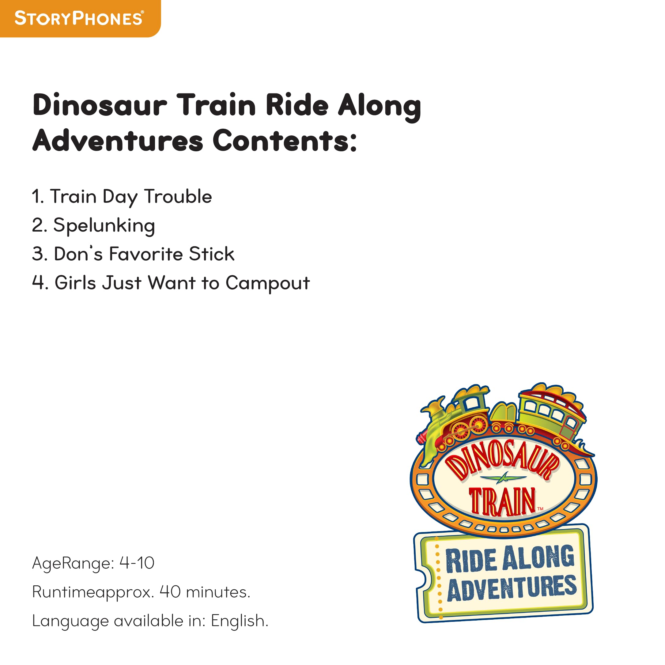 Condition photo showing Good Condition for StoryShield, Pinna Screen-Free Audio Storytelling Disk, Dinosaur Train: Ride Along Adventures