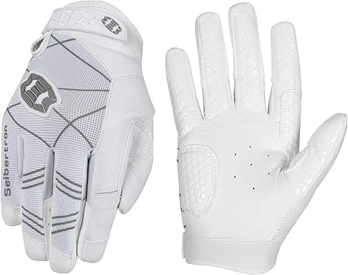 Miniatura 12 de Seibertron B-A-R PRO 2.0 - Guantes insignia de bateo para béisbol, sóftbol y Teeball, con super agarre, ajuste de dedo, múltiples tamaños 11 + 5