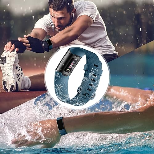 Miniatura 3 de Wepro correas impermeables compatibles con Fitbit Charge 4  Charge 3 SE para mujeres, hombres, paquete de 3 grande y chico.