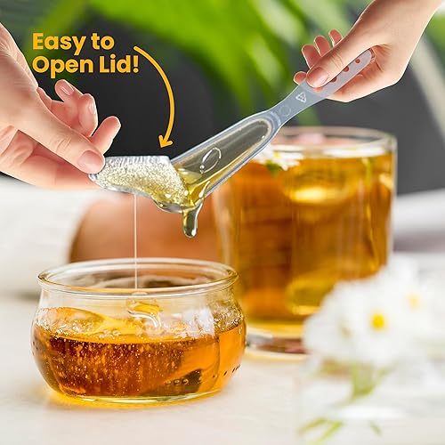 Miniatura 6 de Elephant Park Agitador de cuchara de miel 100% cruda, sin filtrar, paquete de 20 unidades, grado A de alta calidad, sin OMG, envuelto