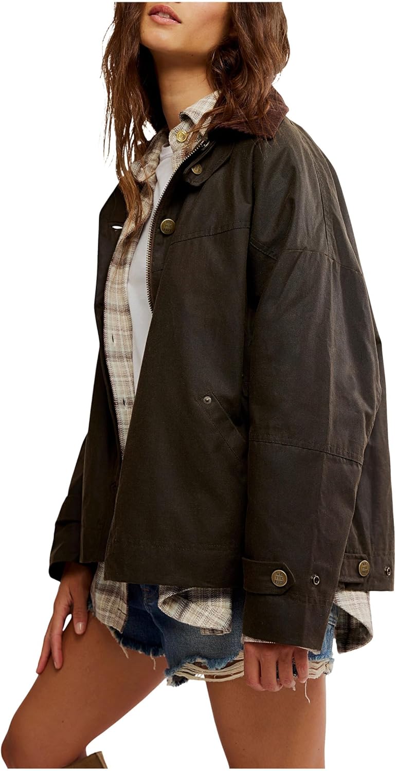 Free People womens We the Free Cori Waxed Jacket - Image 2