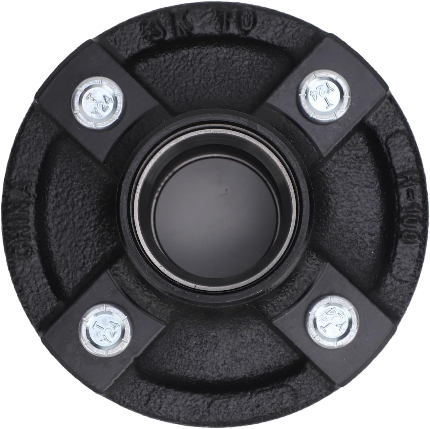 2000 Lbs 4x4in Trailer Hub Kit, High Load Bearing Idler Hub for 1in 1 1/16in Straight Spindles, Proof Metal Material, Easy Installation, Stable and Safe for Towing