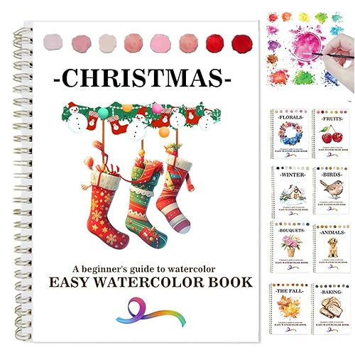 Watercolor Workbooks Coloring Book Beginner Friendly Painting Kit Easy Nature