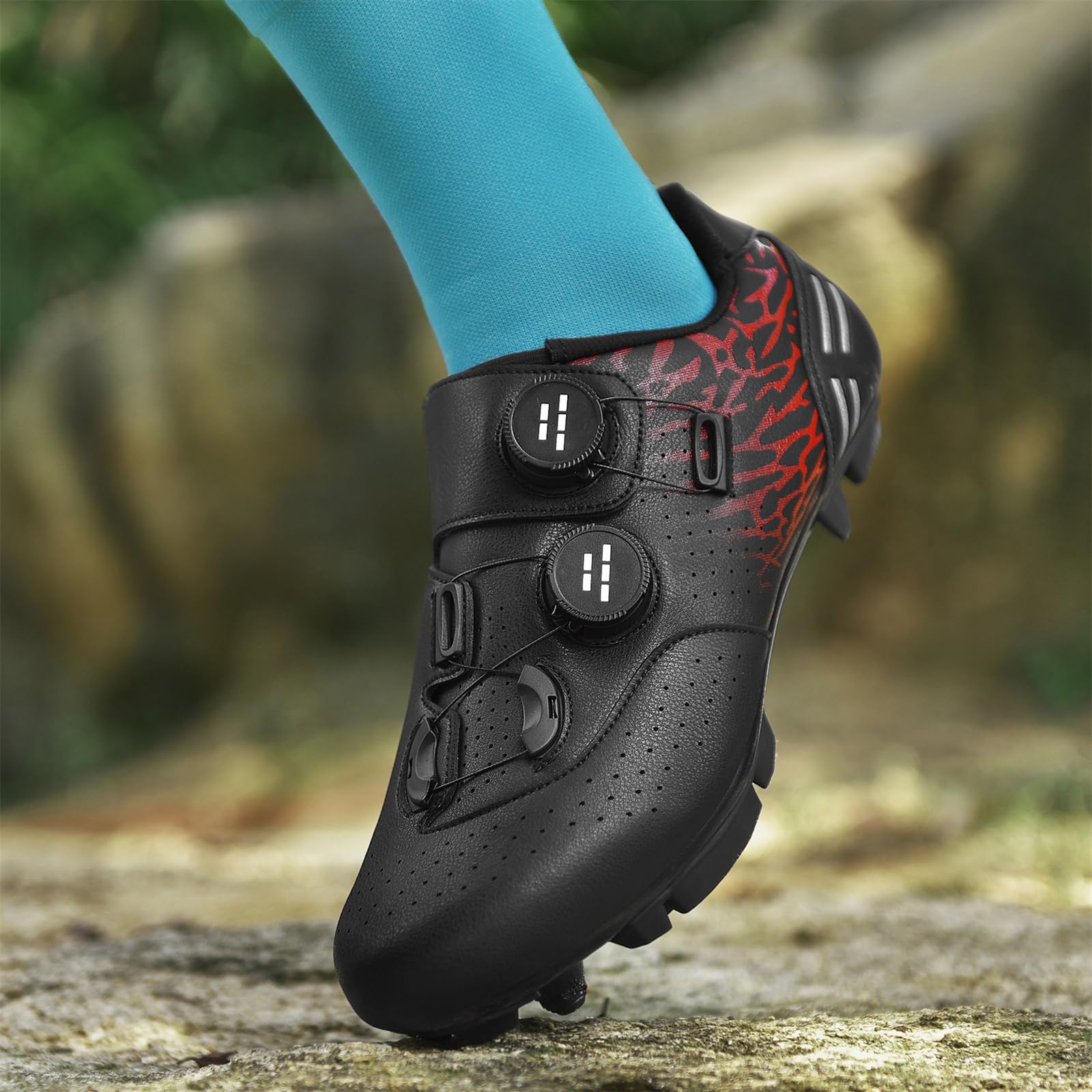 Męskie buty rowerowe Buty do jazdy na rowerze górskim MTB Kompatybilne z knagami systemu SPD do podróży na zewnątrz