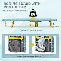 Vista 3 de Small Ironing Board Tabletop, Foldable mini Ironing Board, Table top Ironing Boards Small, Compact Portable Ironing Boards with Iron Holder &