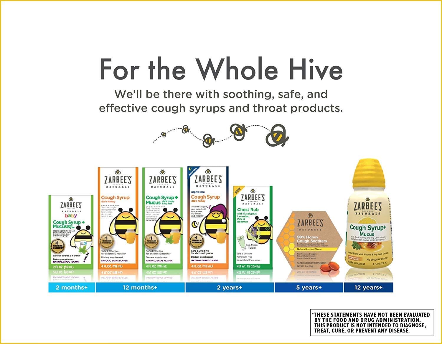 Zarbee's, Cough & Throat Relief Mucus 6 Count, 3.4 Ounce