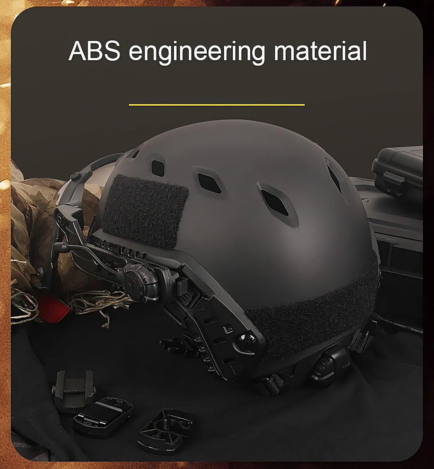 Tactical Helmet with Detachable Windproof and Riot-Proof Goggles and Clear Lenses, Suitable for Outdoor Activities, Rock Climbing, and Cycling.